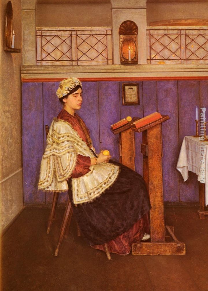 Isidor Kaufmann Young Woman in the Synagogue